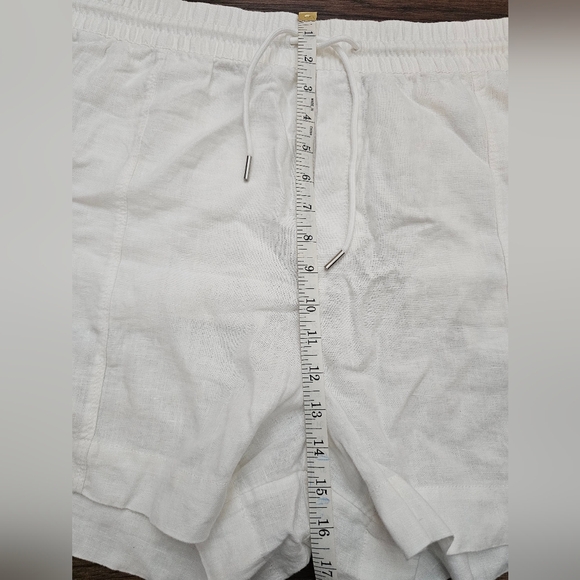 Athleta Retreat 100% Linen Shorts Ivory Color Size 22 - Picture 9 of 10